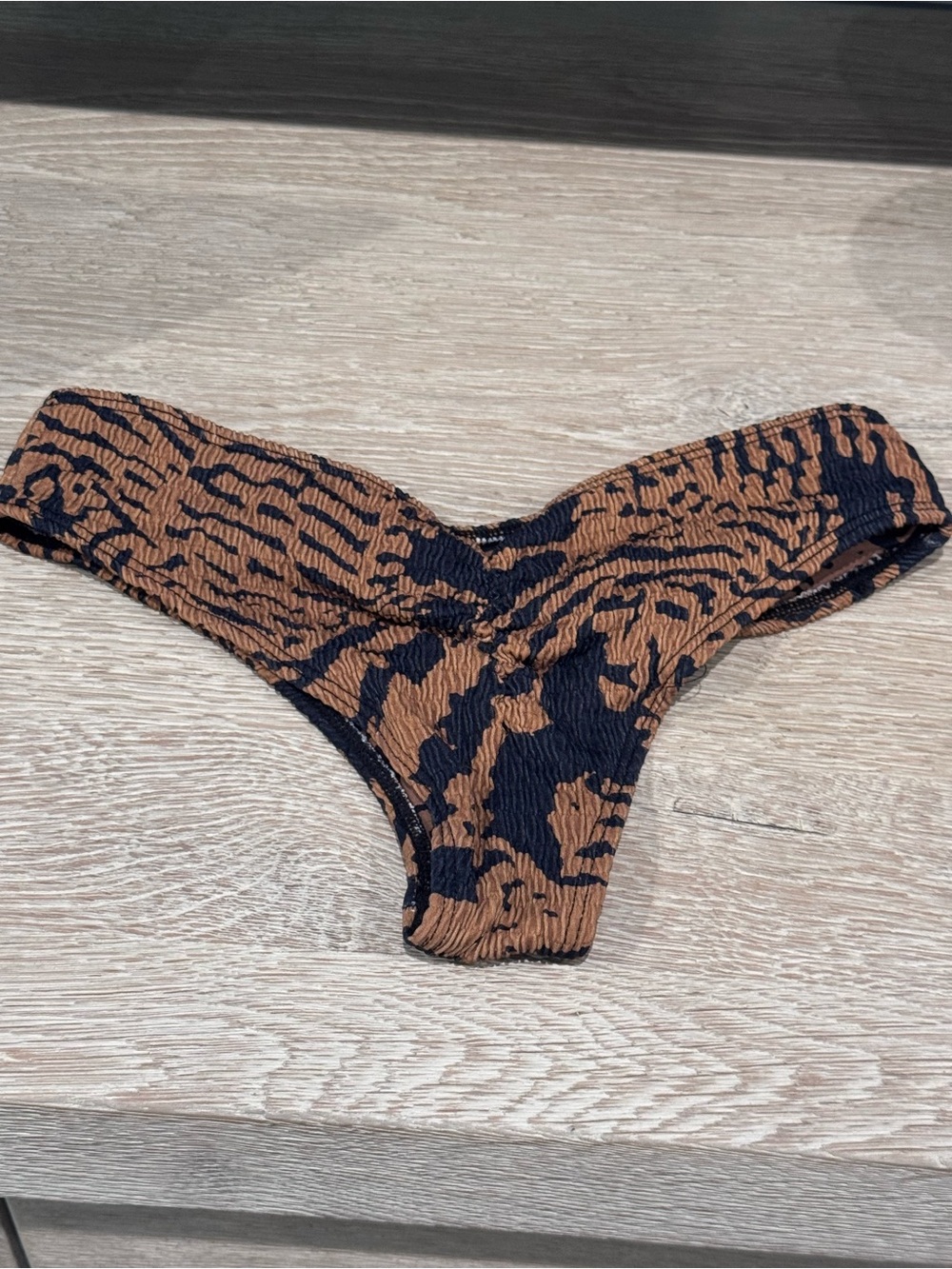 Montce Brown & Black Animal Print Bikini Bottom